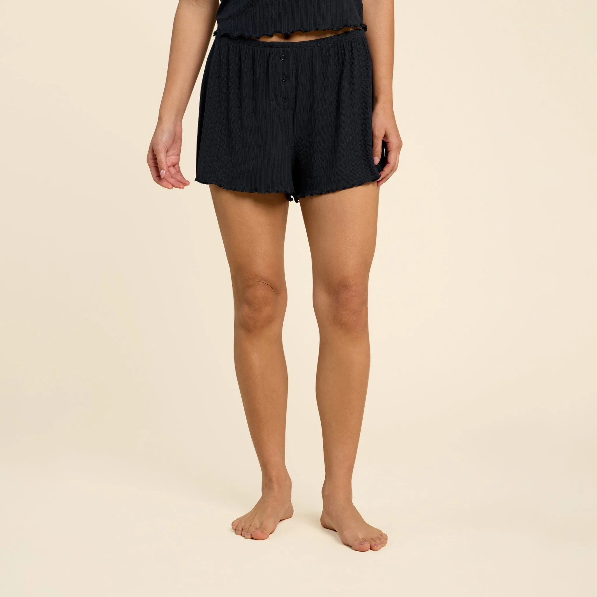 Mini Rib Cheeky Shorts