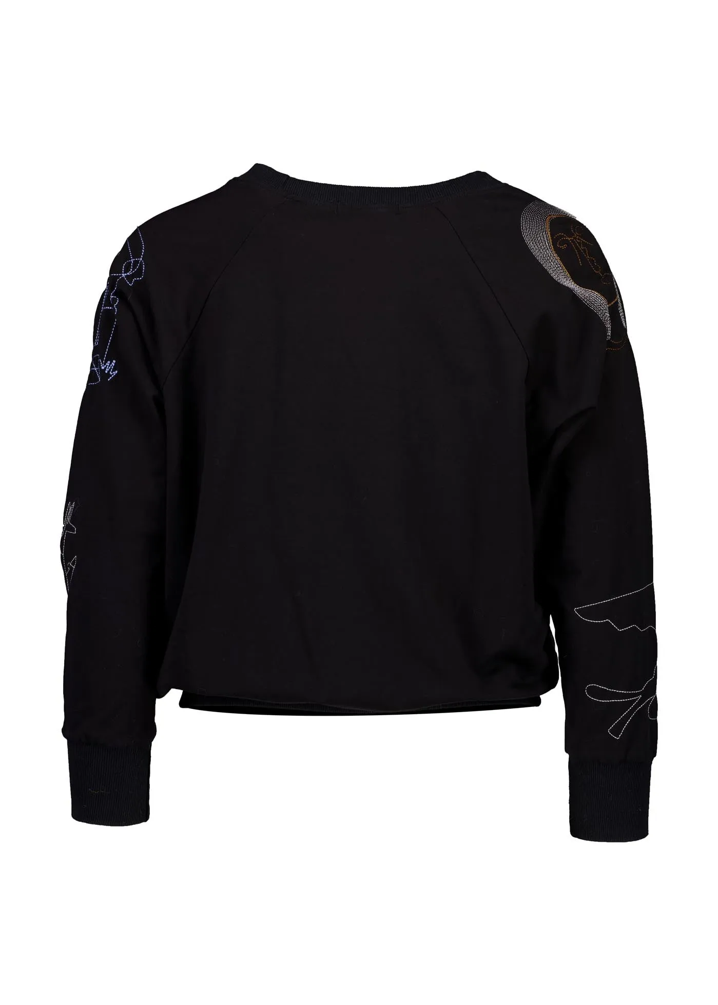 Montage Sweatshirt Black in Embroidered Cotton