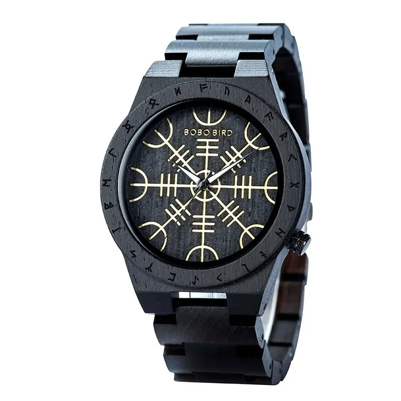 Montre en Bois - Vegvisir