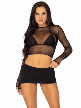 Nikki Fishnet Gloved Top