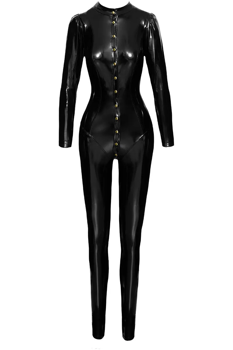 Noir Handmade Long Button Catsuit