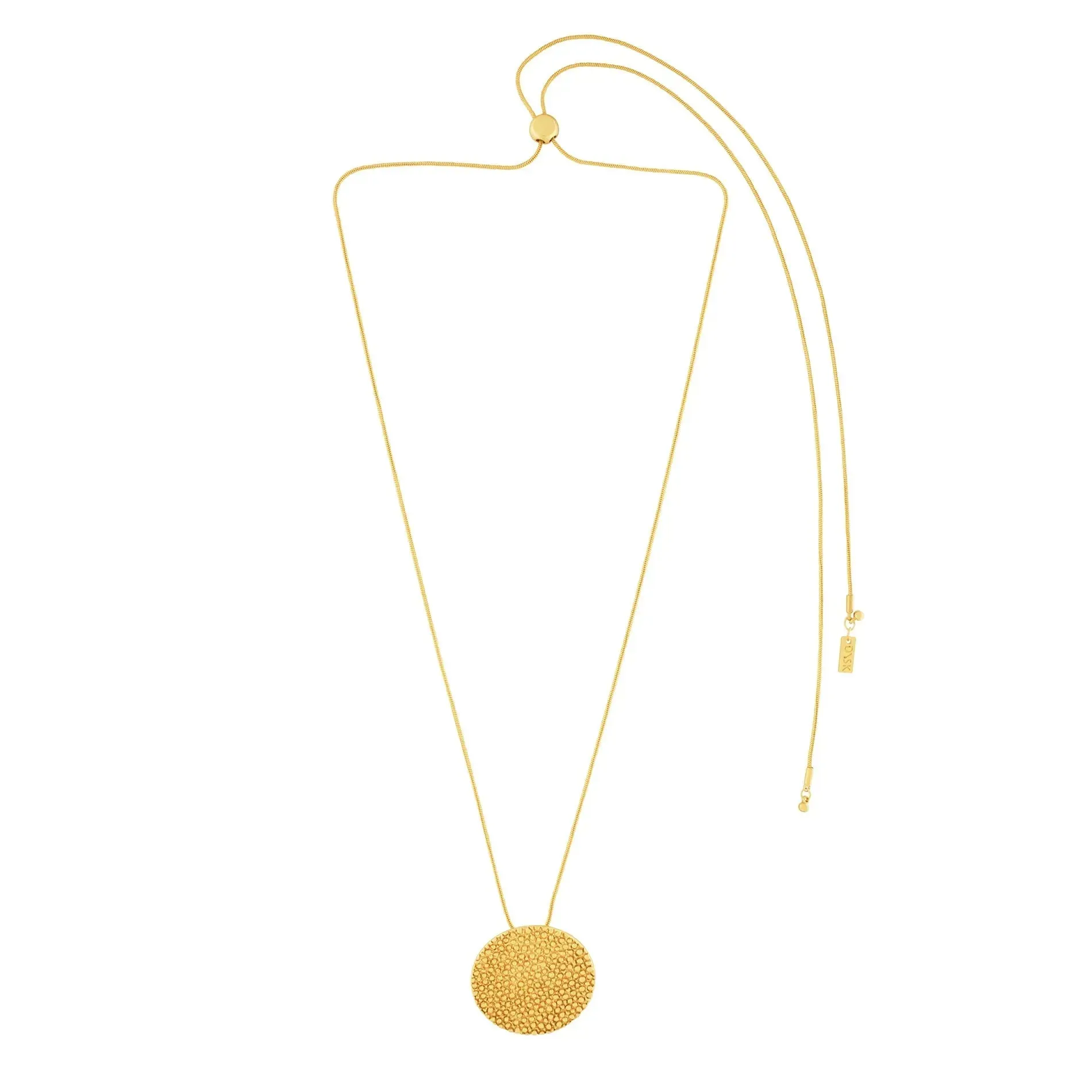 Nostalgia Adjustable Diagonal Necklace Gold Plating