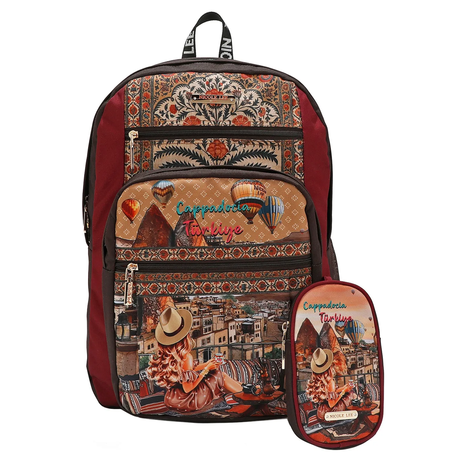 NYLON FASHION BACKPACK WITH POUCH