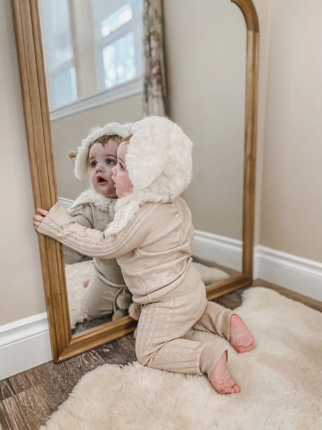 Oatmeal Cableknit Top and Pants Set