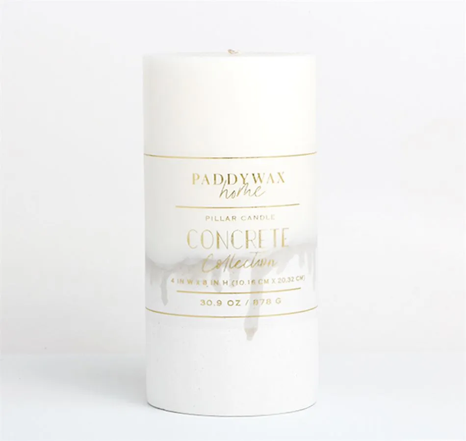 Ombre Concrete Pillar Unscented Candle