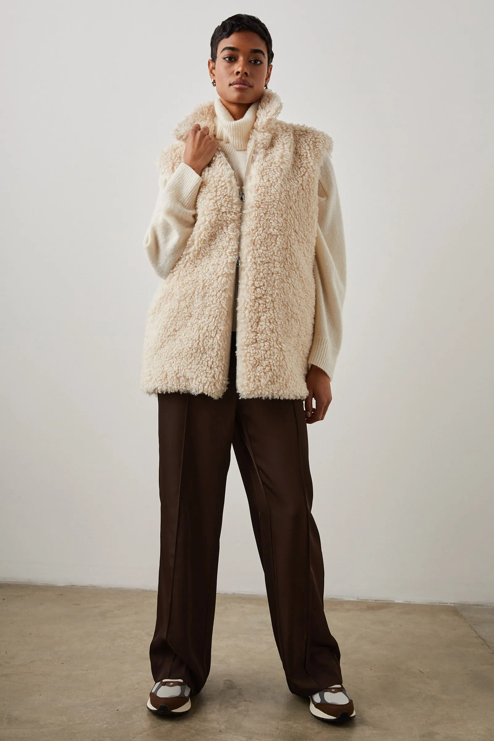 Orion Faux Shearling Vest Jacket