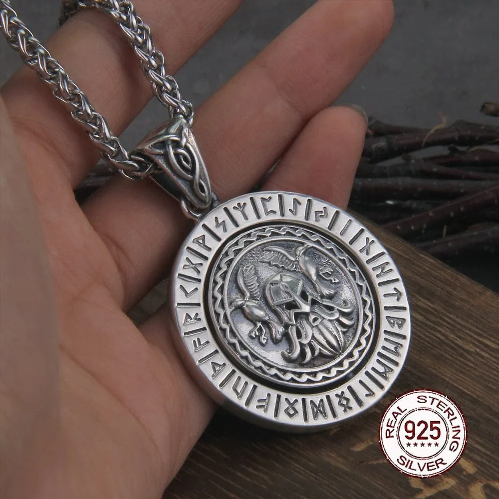 Pendentif en Argent Sterling 925 - La Puissance d'Odin