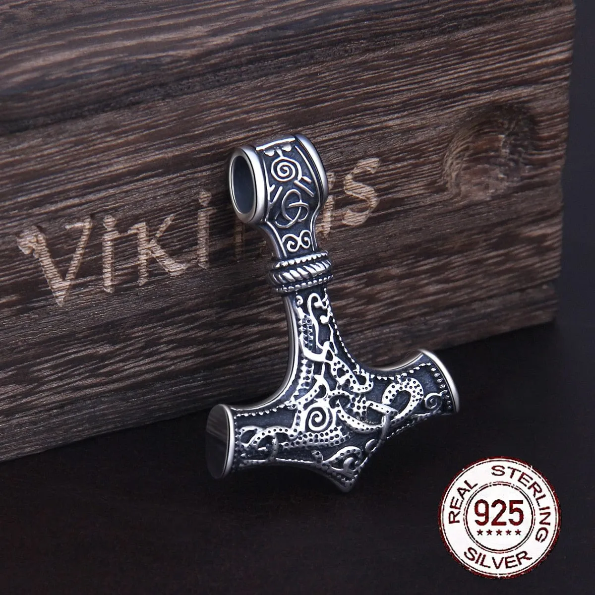 Pendentif en Argent Sterling 925 - Mjolnir