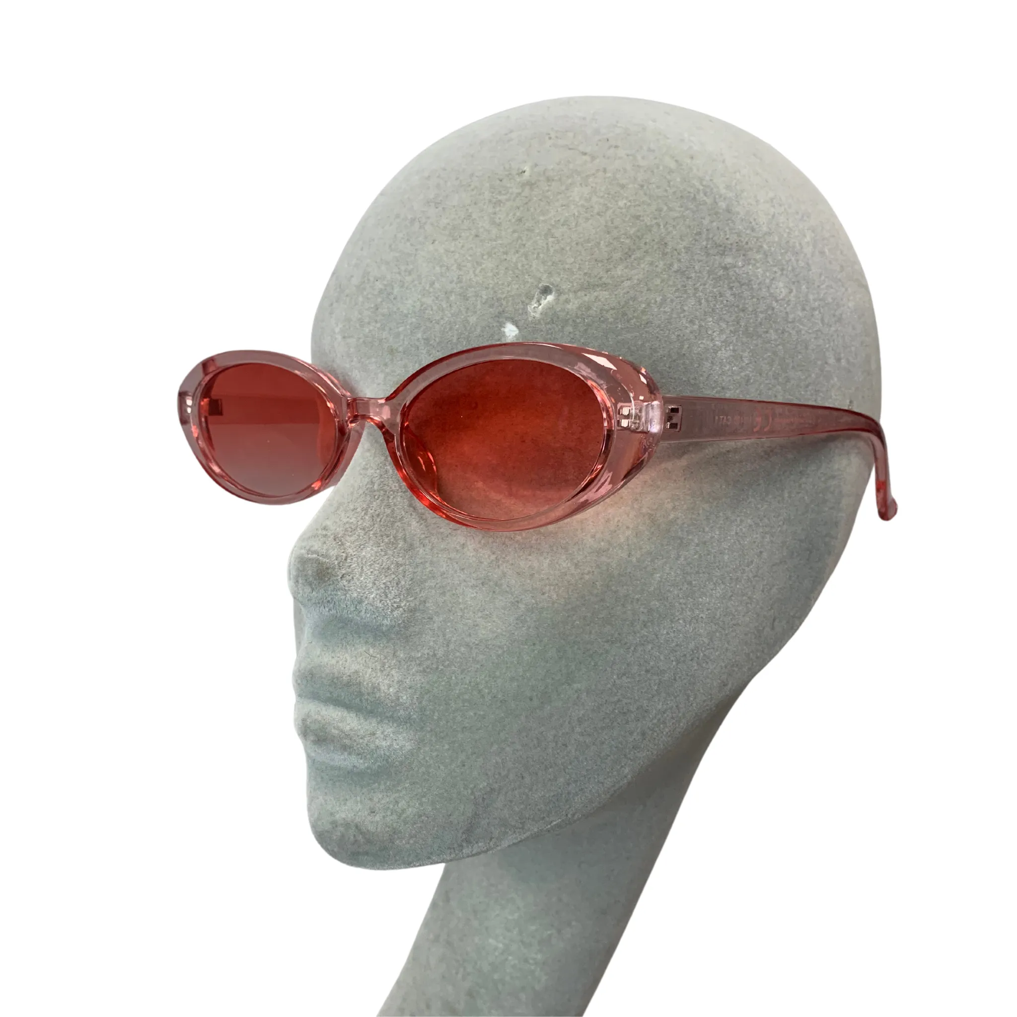 PINK ROUND OVAL VINTAGE STYLE 60s SUNGLASSES