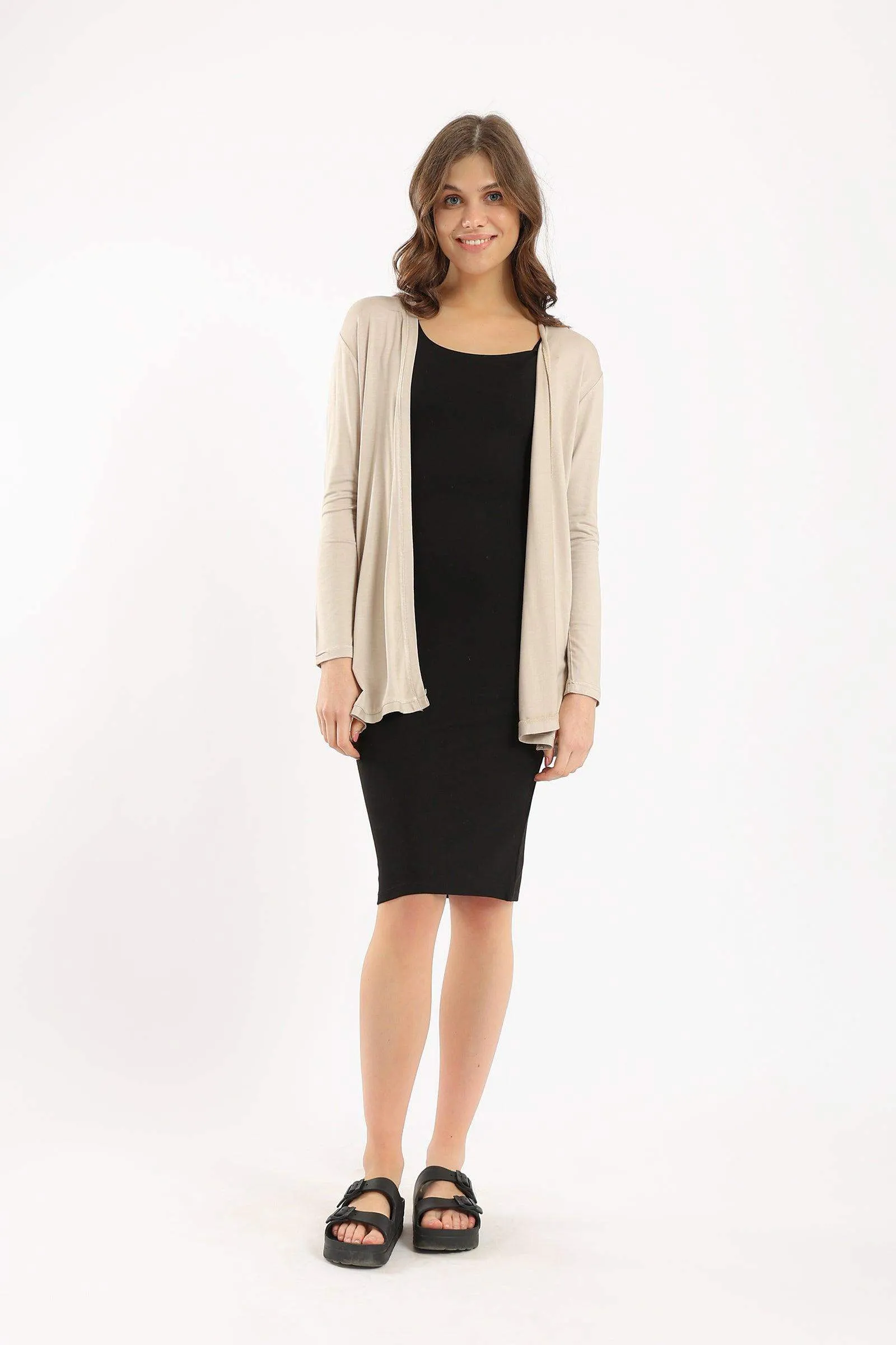 Plain Long Sleeves Cardigan