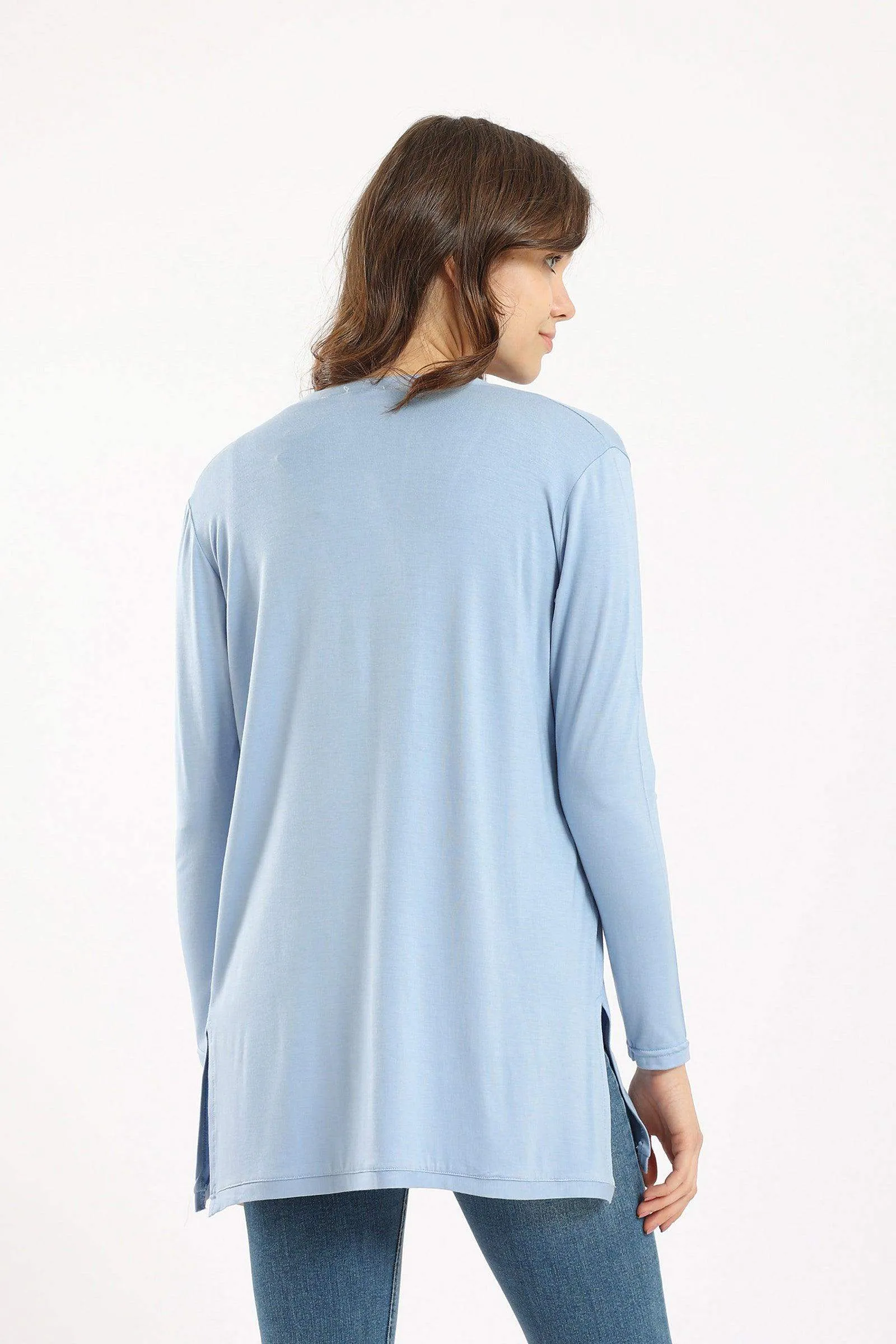 Plain Long Sleeves Cardigan