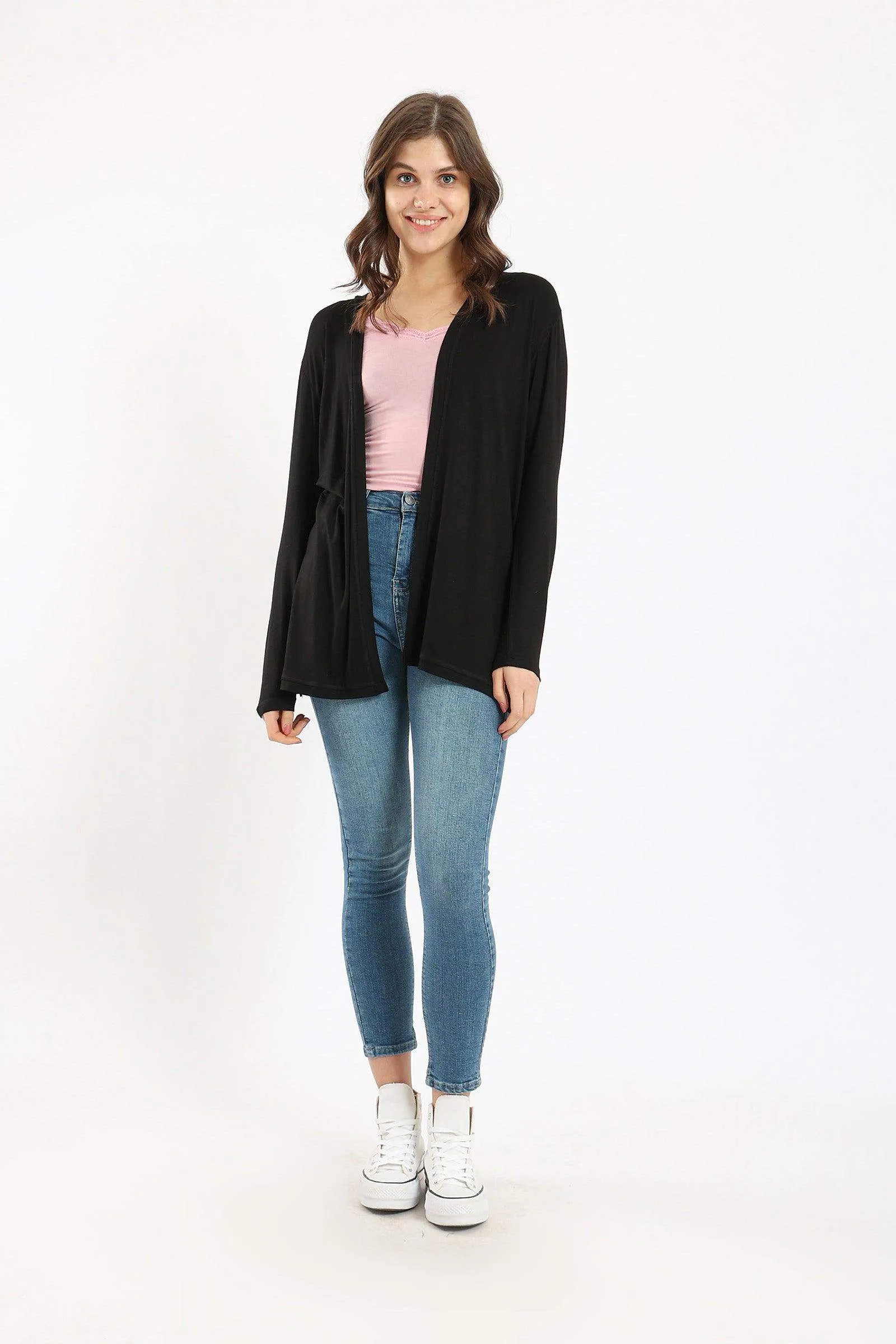 Plain Long Sleeves Cardigan