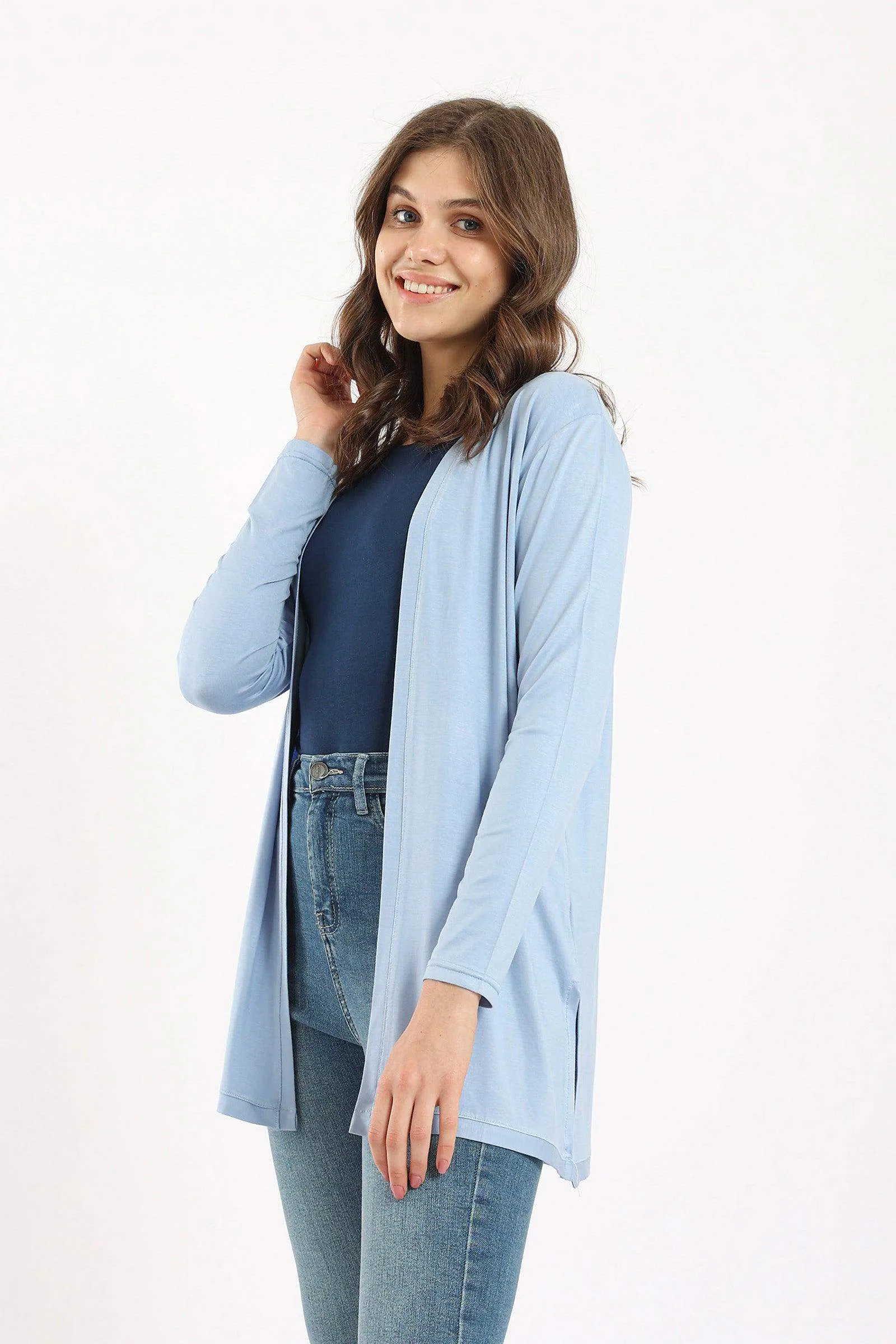 Plain Long Sleeves Cardigan