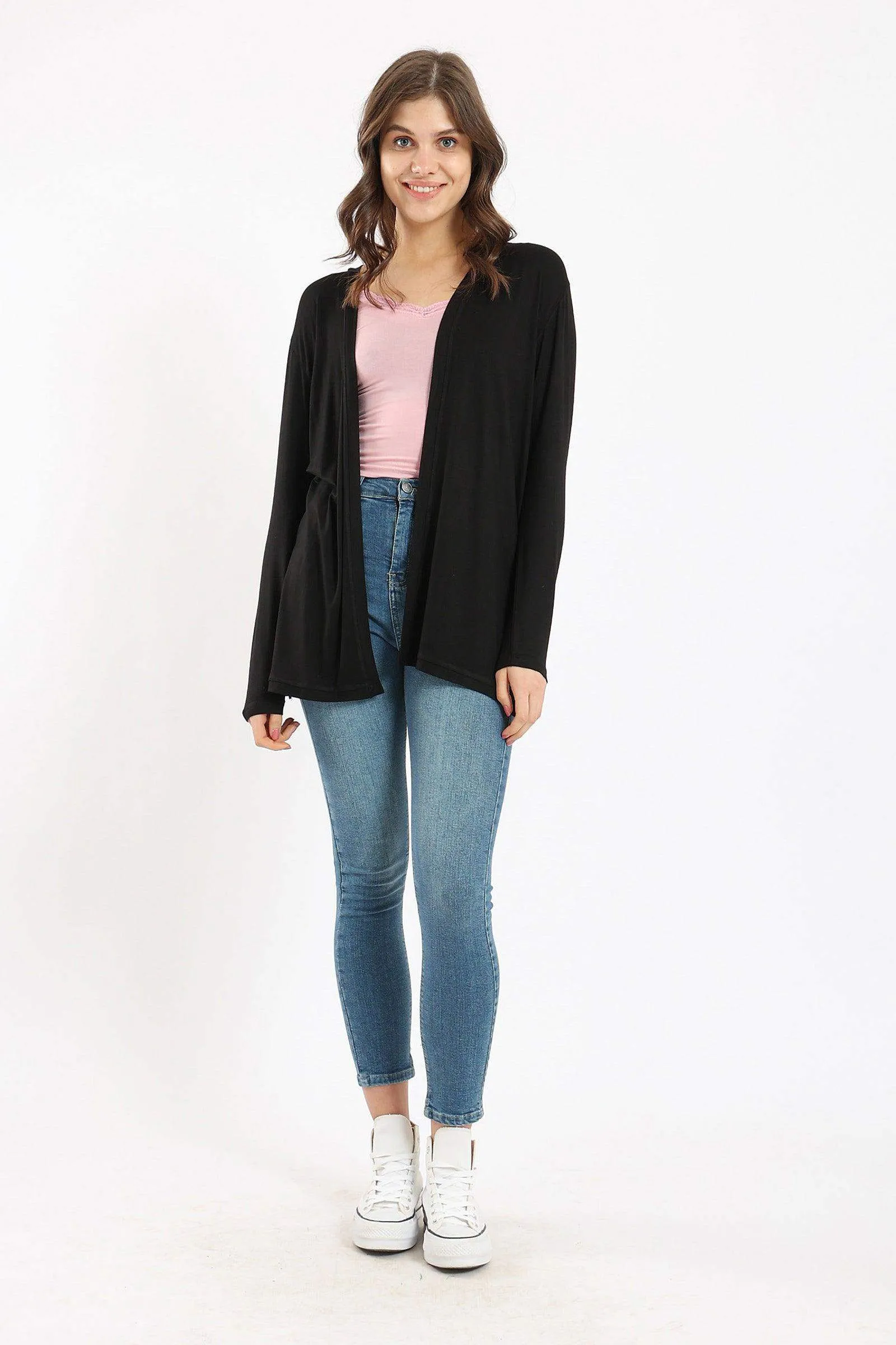 Plain Long Sleeves Cardigan