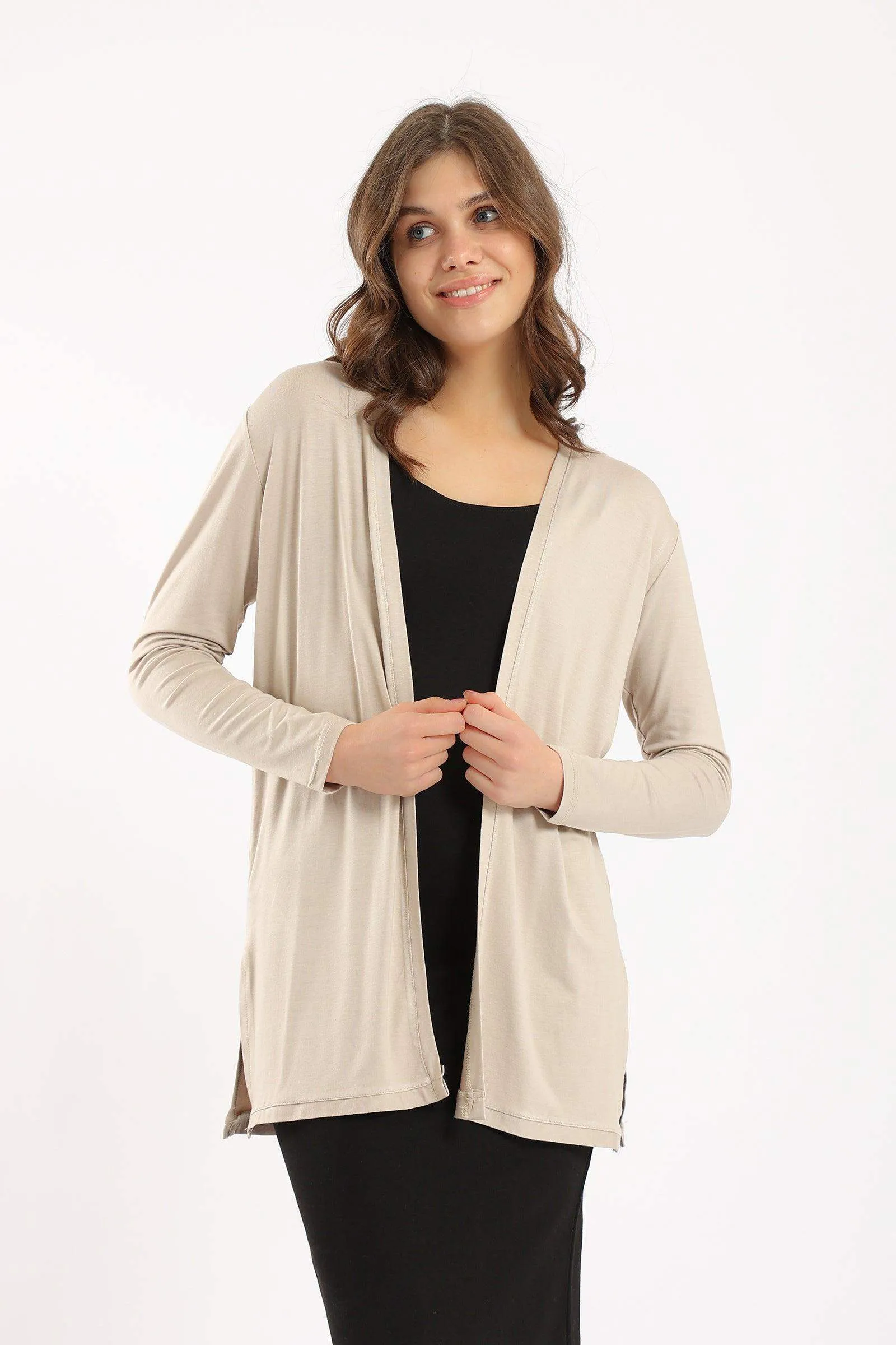 Plain Long Sleeves Cardigan