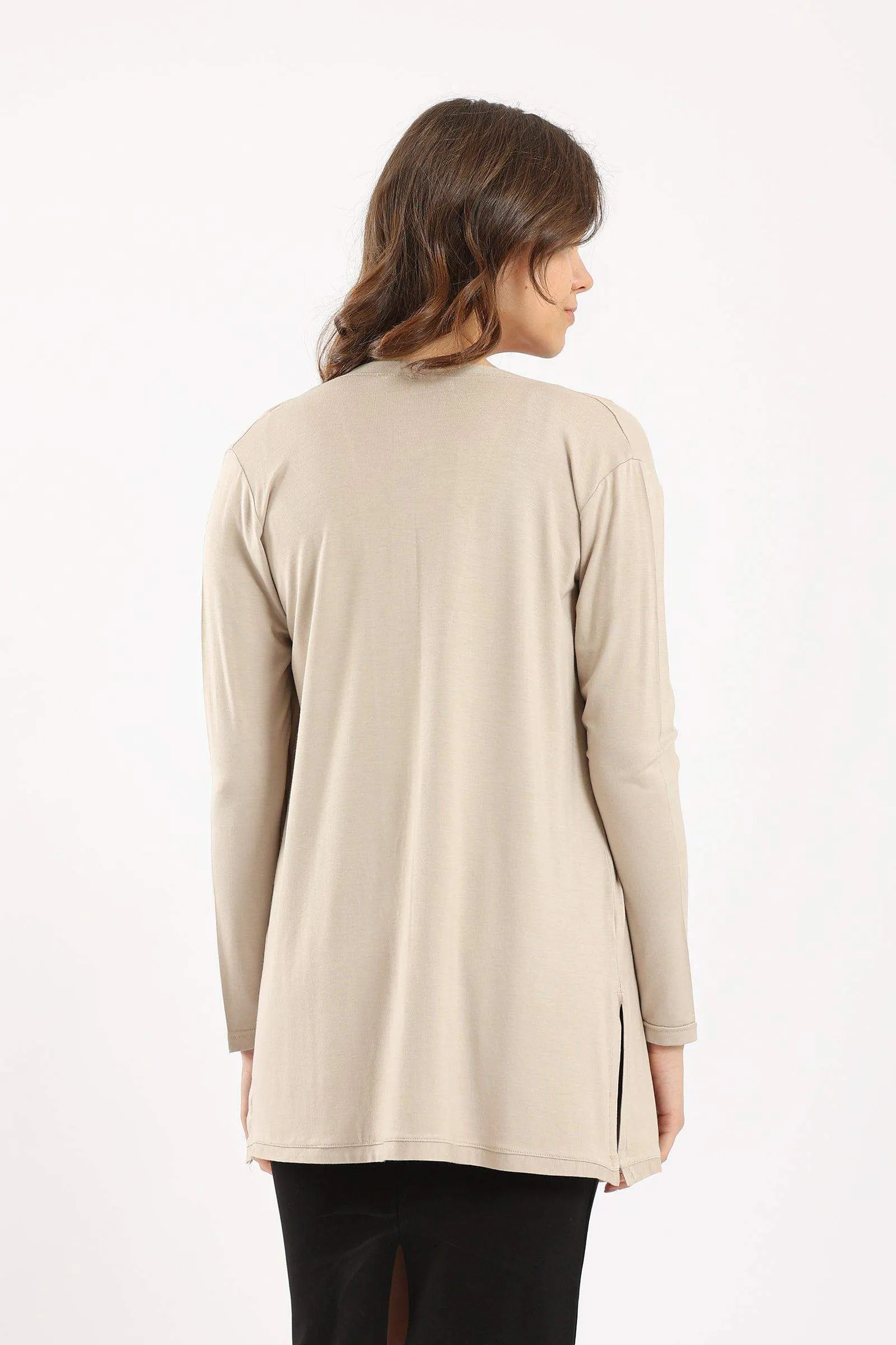 Plain Long Sleeves Cardigan