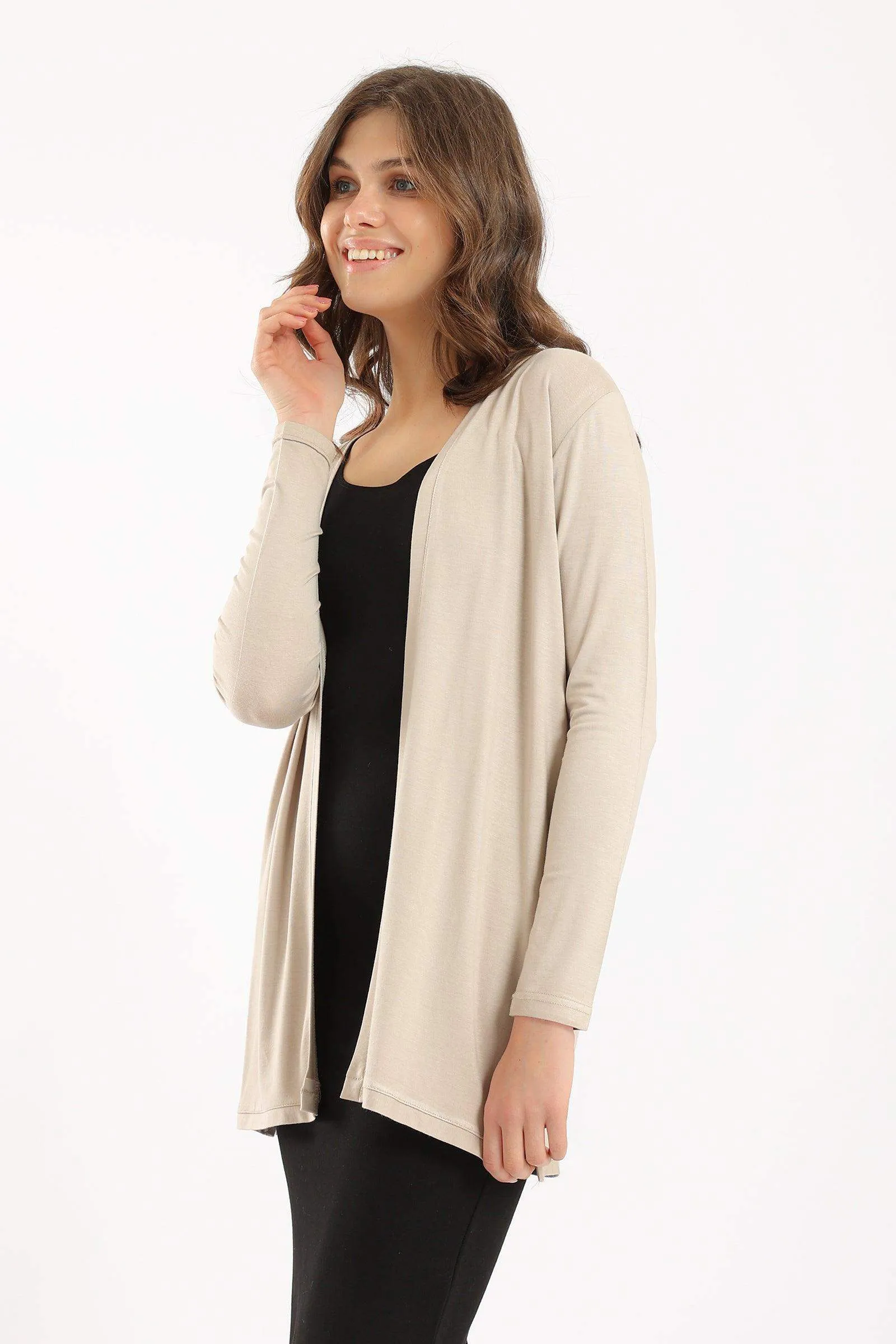 Plain Long Sleeves Cardigan