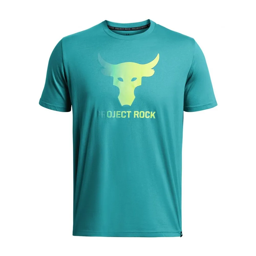 Playera Manga Corta Under Armour para Hombre Project Rock Brahma Bull SS Azul