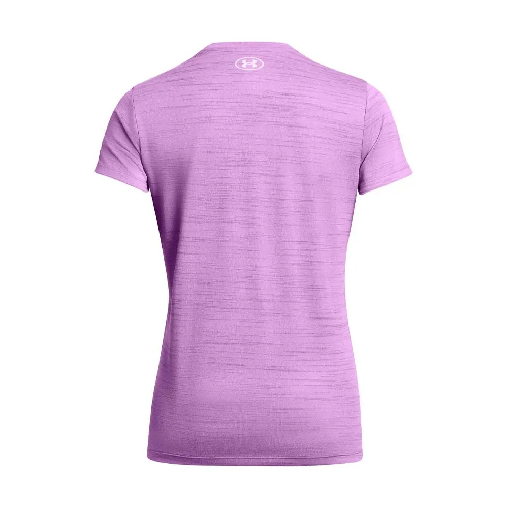 Playera Manga Corta Under Armour para Mujer Tech Tiger SSC Morada