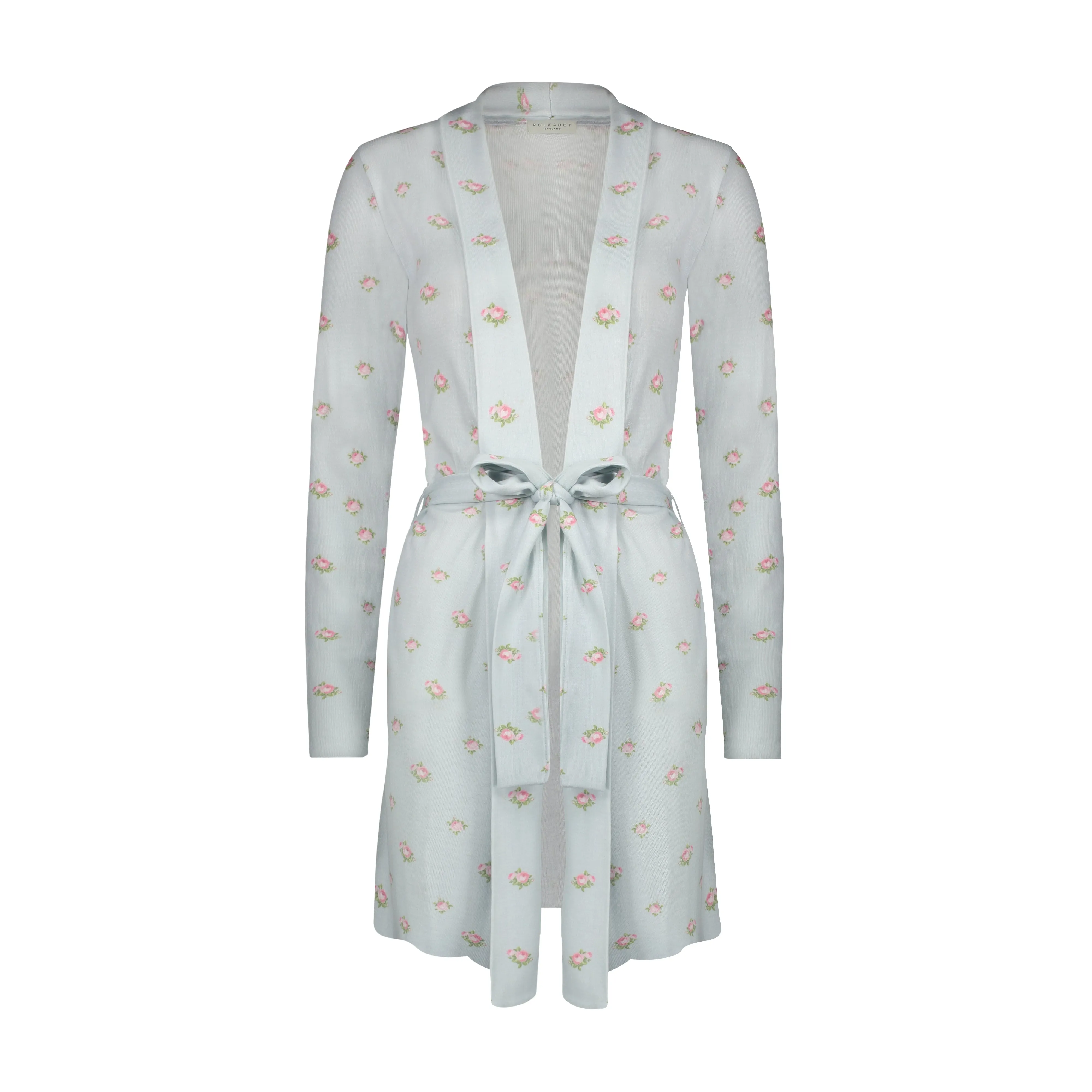 Polkadot BLUE CIEL ROSE Print Cardigan ROBE