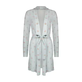 Polkadot BLUE CIEL ROSE Print Cardigan ROBE