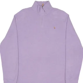 POLO RALPH LAUREN MAUVE QUARTER 1/4 ZIP SWEATER SIZE 2XL