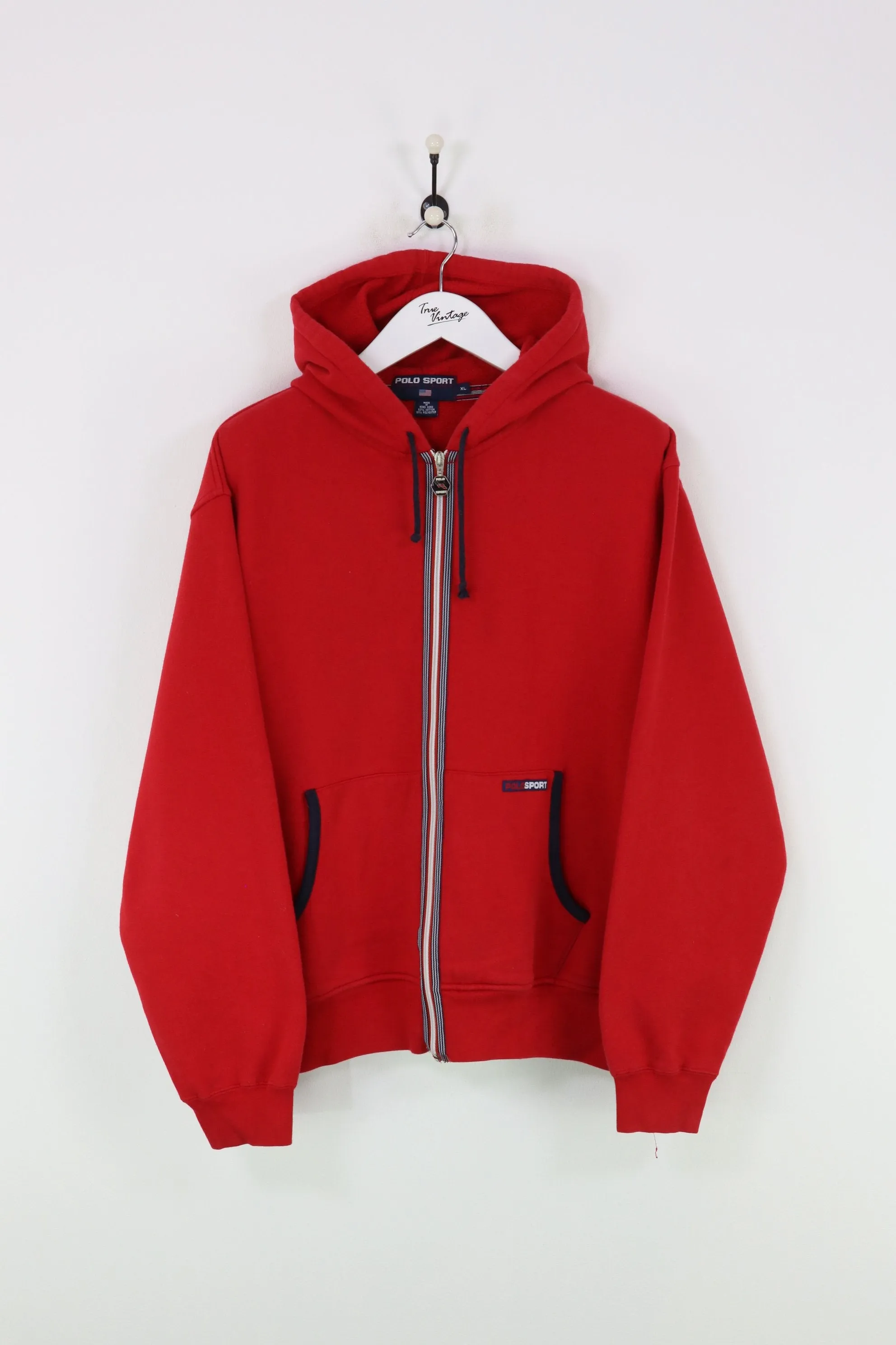 Polo Sport Zip Hoodie Red Large