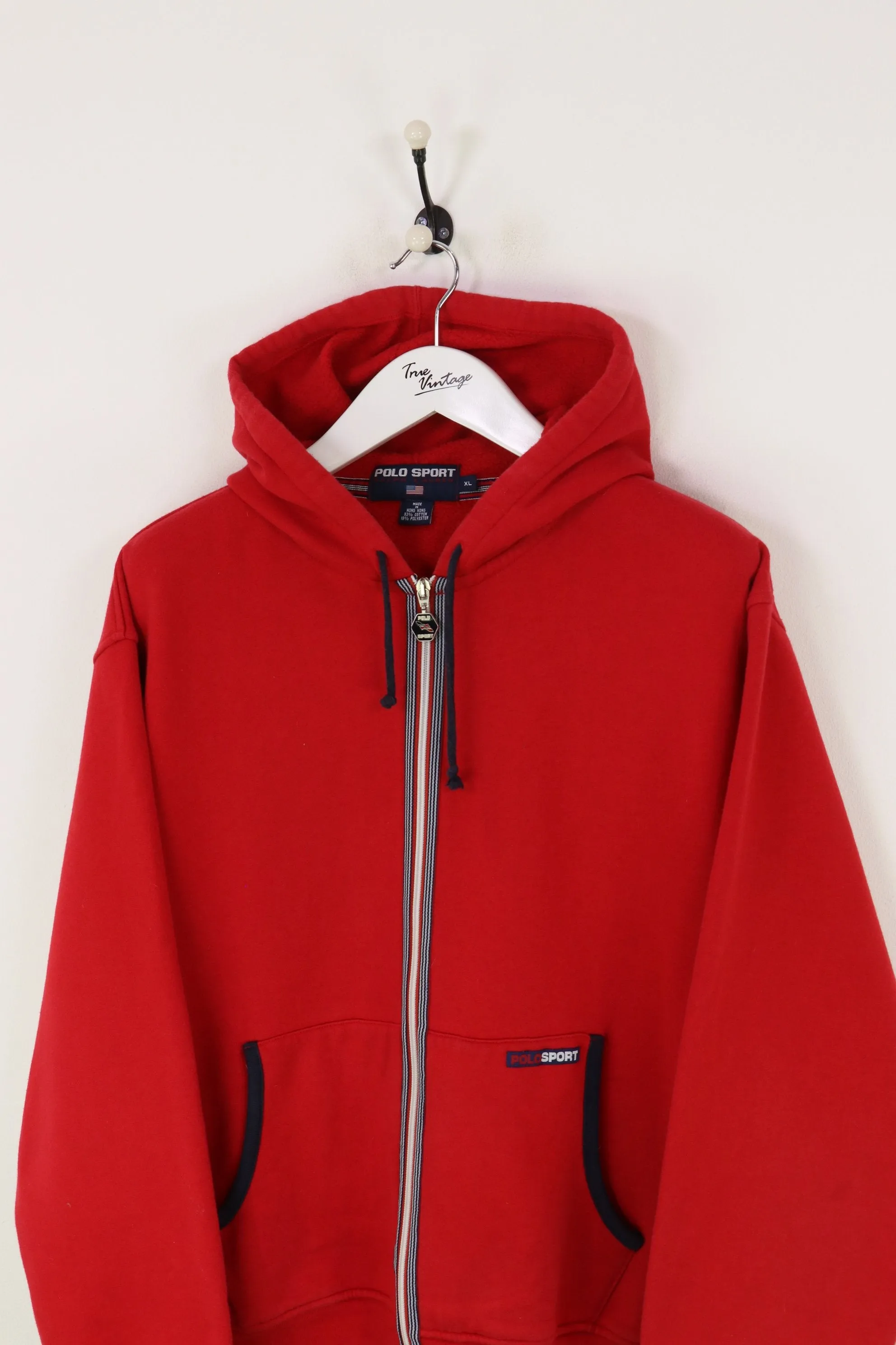 Polo Sport Zip Hoodie Red Large