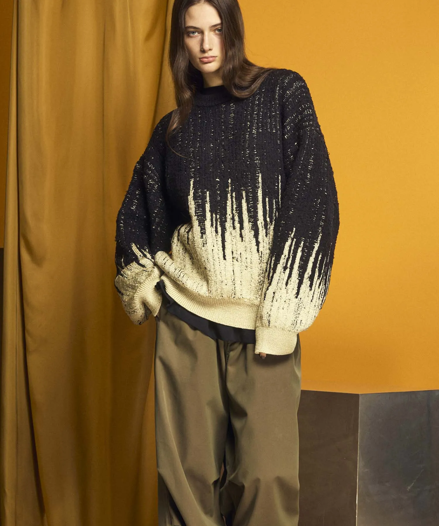 Prime-Over Gradation Knit Pullover