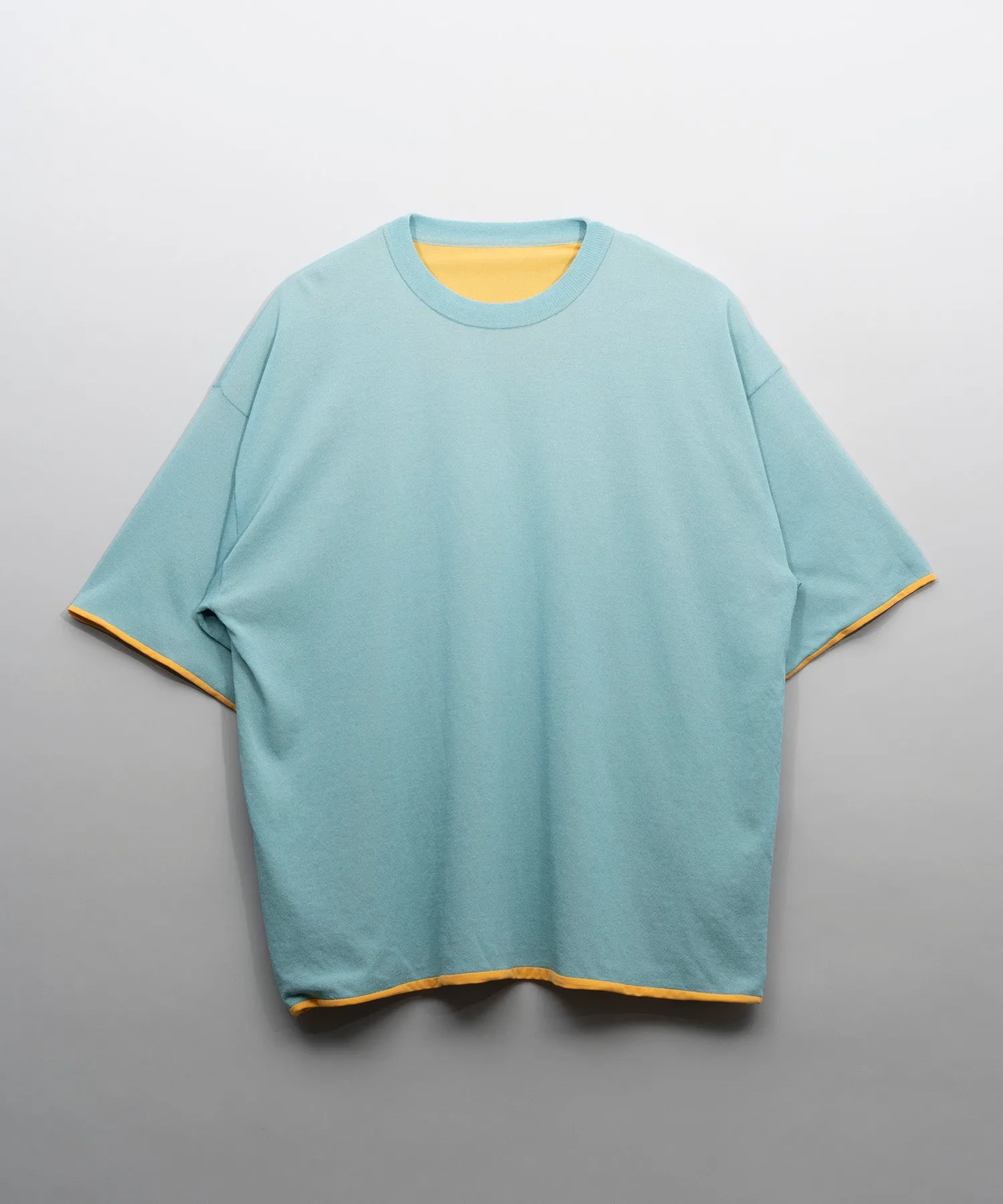 Prime-Over Reversible Crew Neck Knit T-Shirt