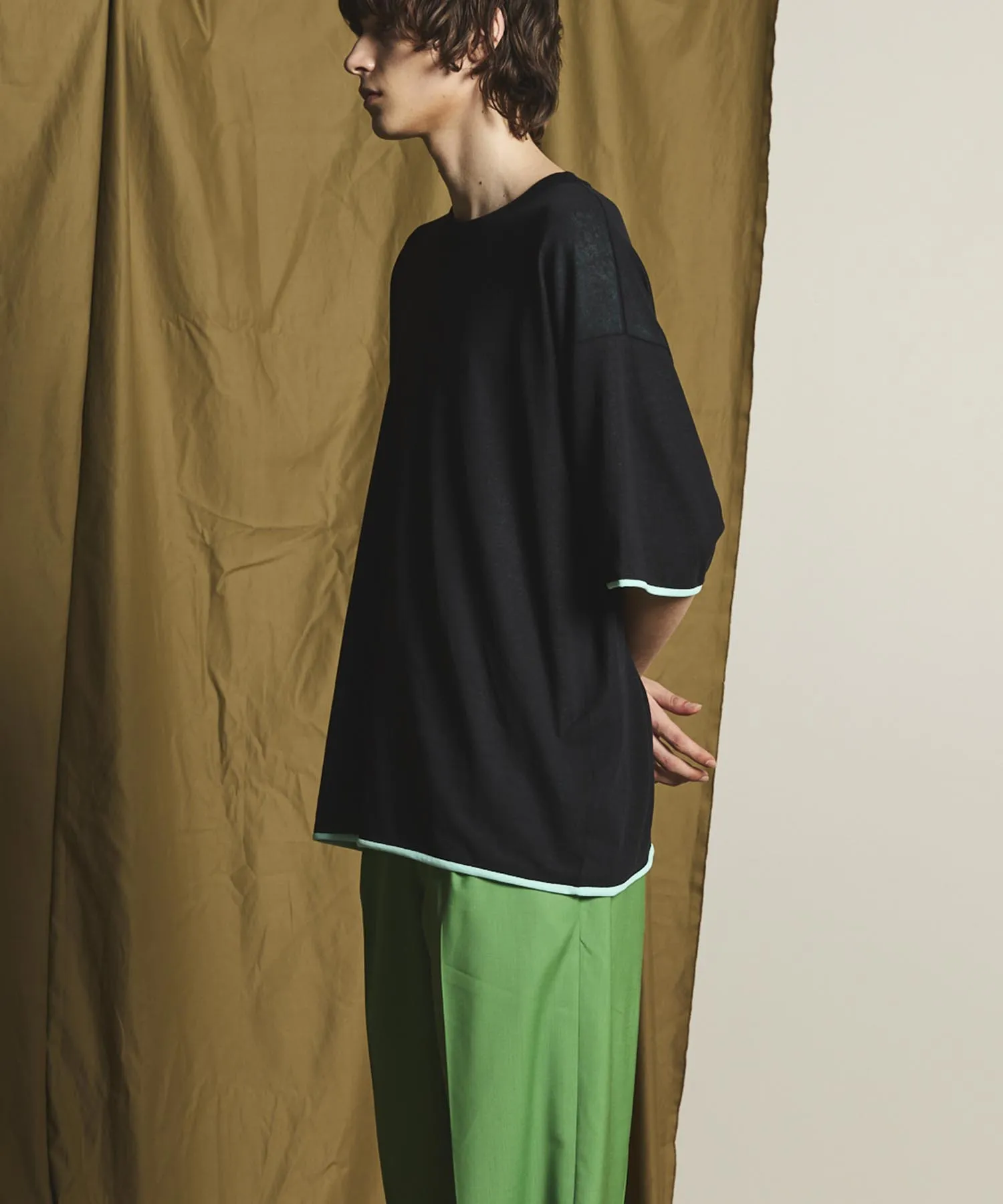 Prime-Over Reversible Crew Neck Knit T-Shirt