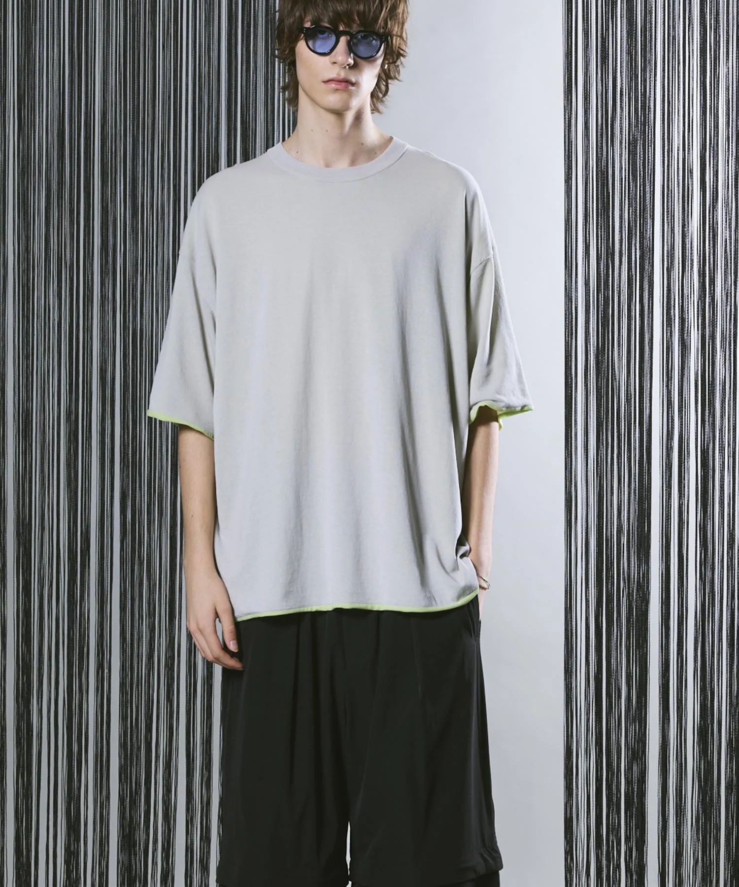 Prime-Over Reversible Crew Neck Knit T-Shirt