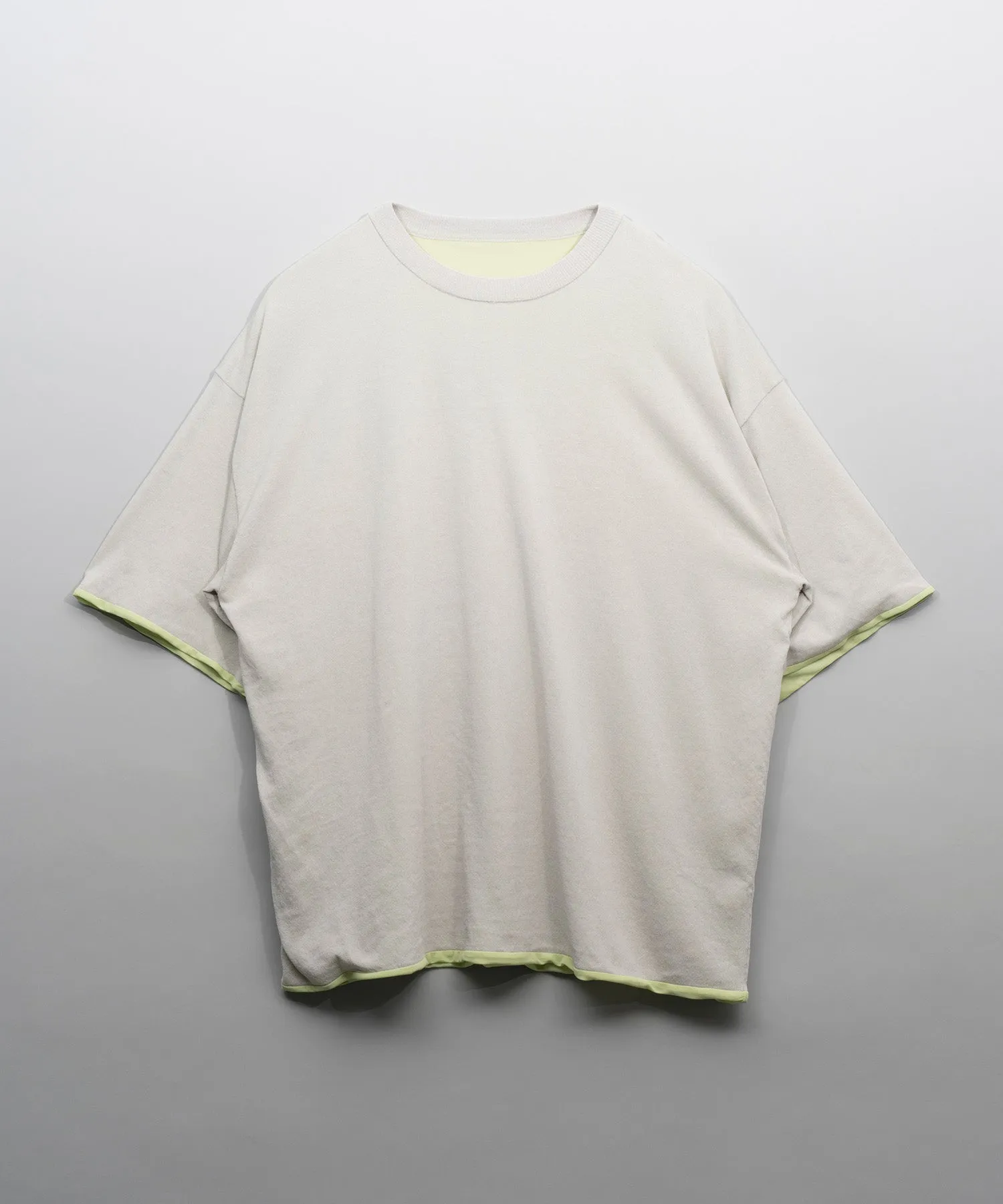 Prime-Over Reversible Crew Neck Knit T-Shirt