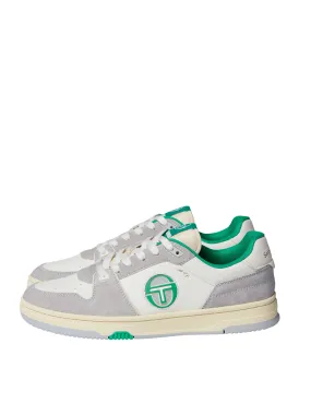 Prime Shot DA Sneaker- Antique White/ Almond Oil/ Bright Green