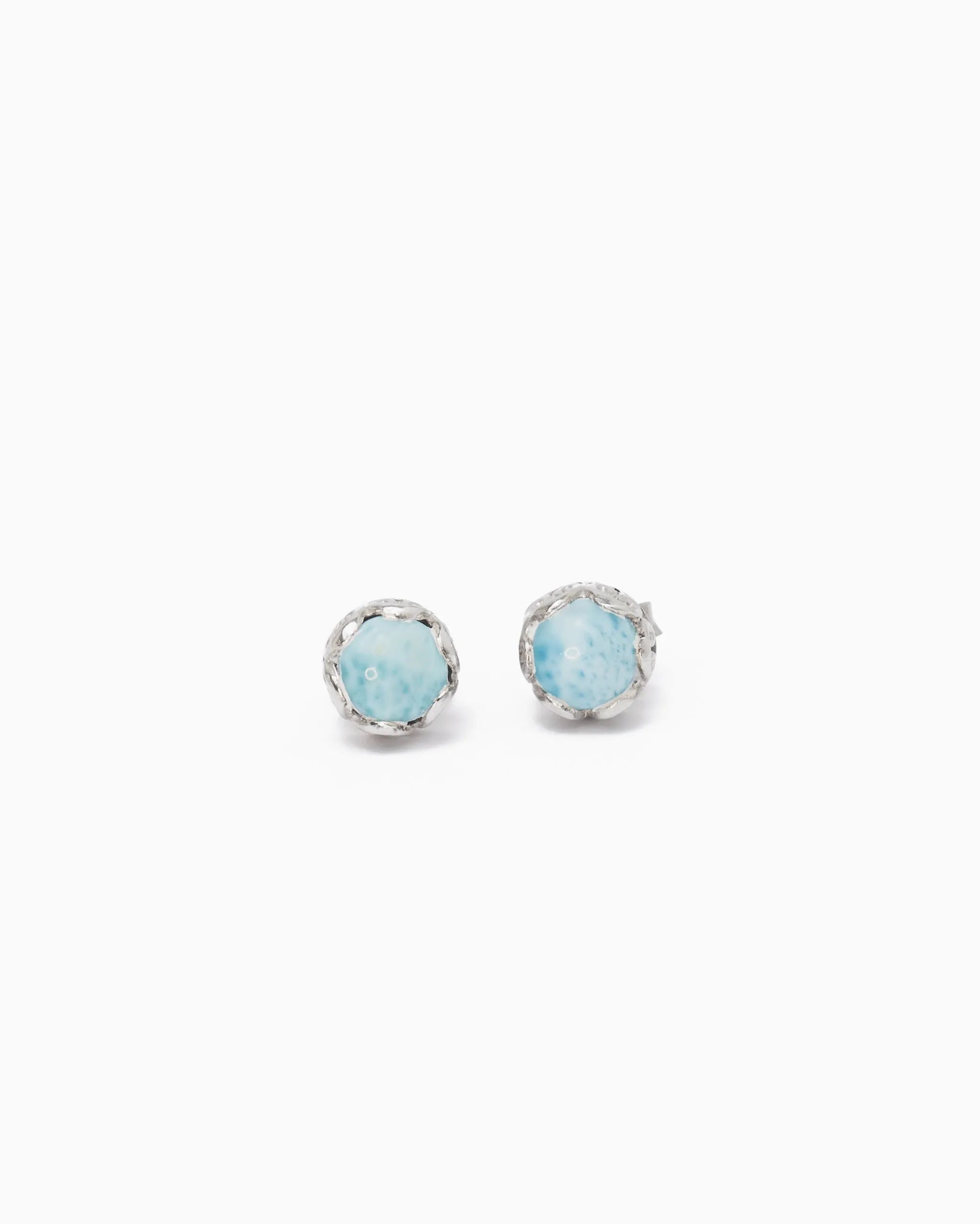 Princess Petroglyph Stone Studs - Larimar