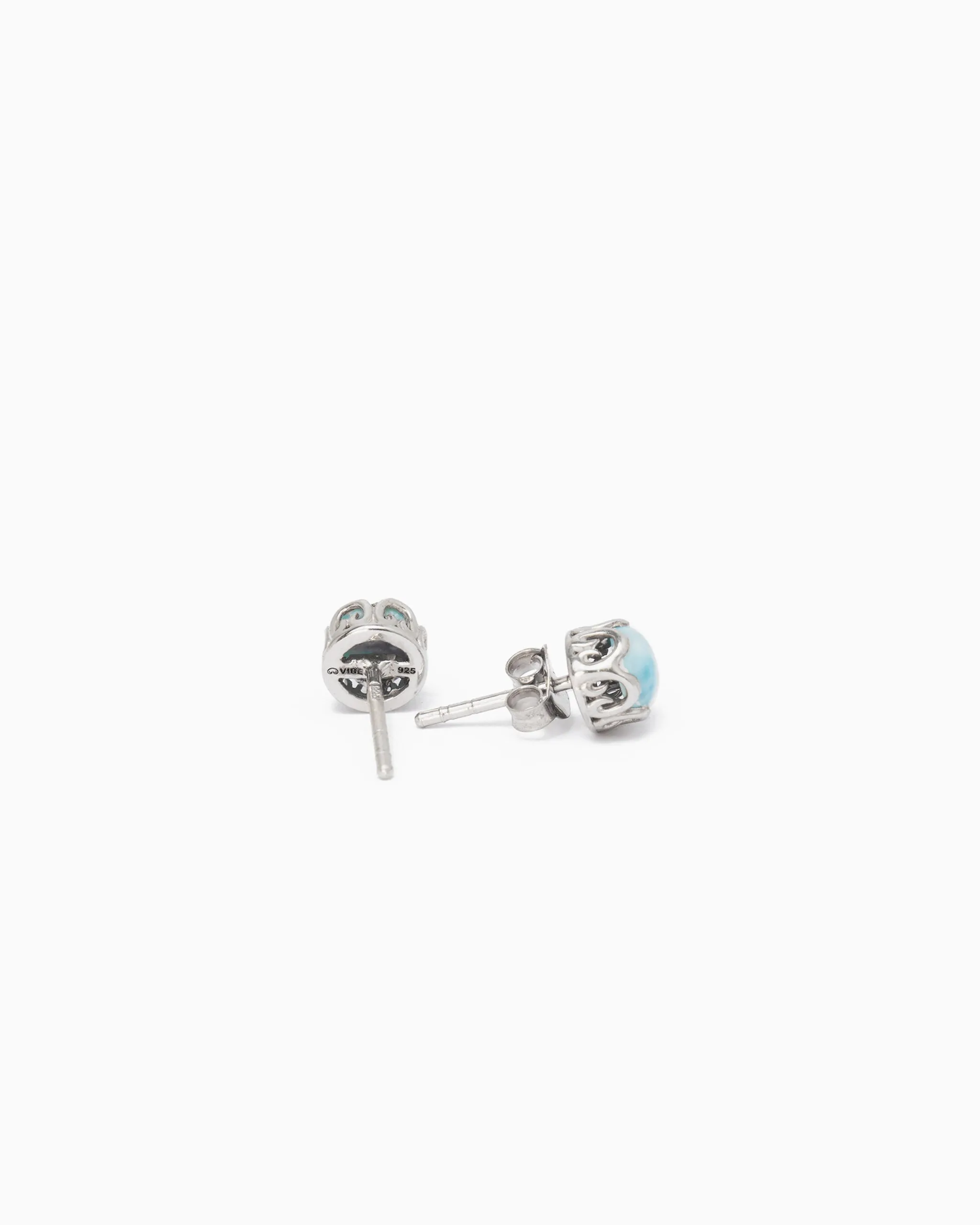 Princess Petroglyph Stone Studs - Larimar