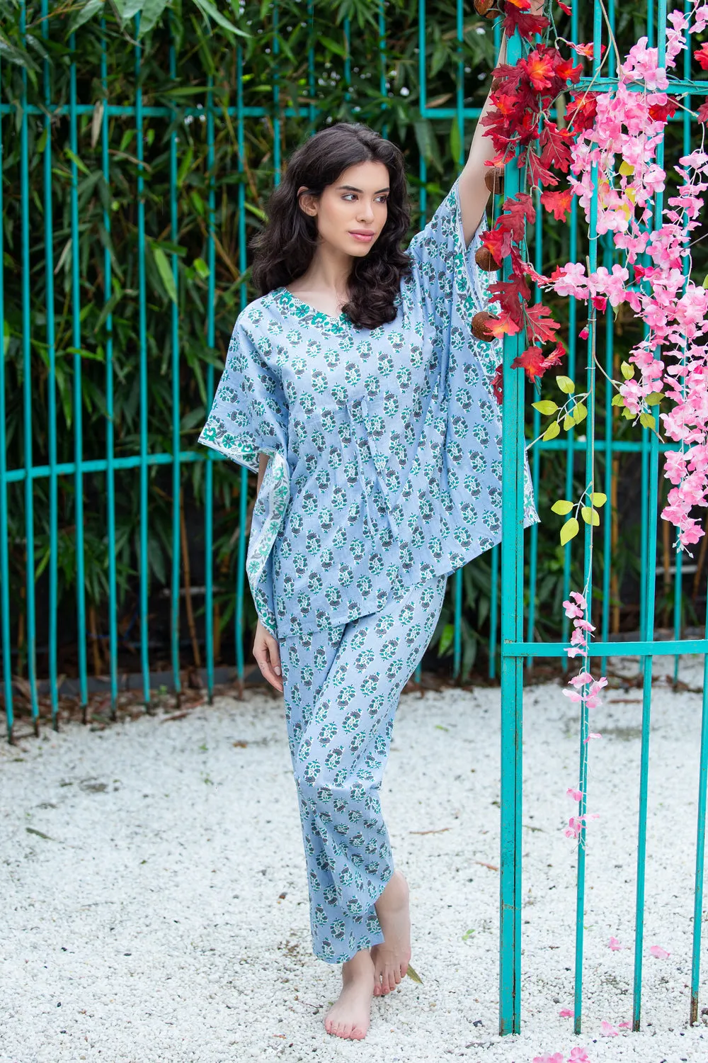 Pure Cotton Kaftan Night suit