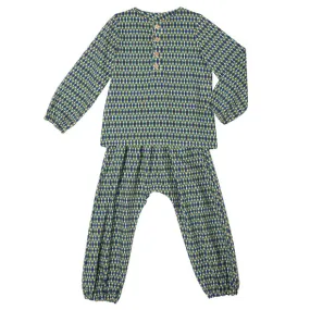 Pyjama CES Geo blue