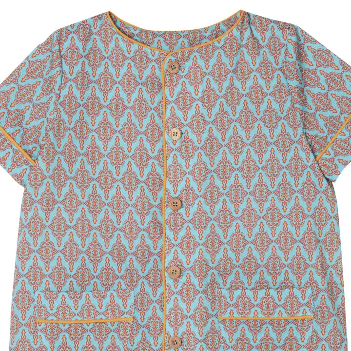 Pyjama GAB Azteca blue / live mustard