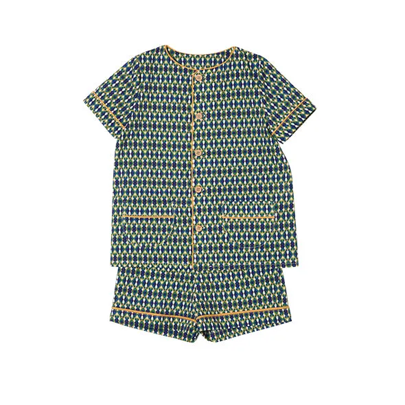 Pyjama GAB Geo blue / live mustard