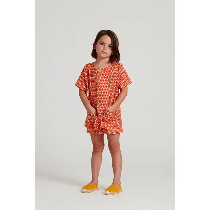 Pyjama GAB Geo red / live mustard