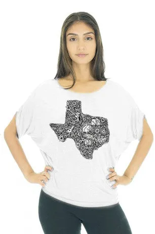 "Texas Flora & Fauna" Organic Bamboo and Cotton Shirt- Illustration by artist Jody Pham