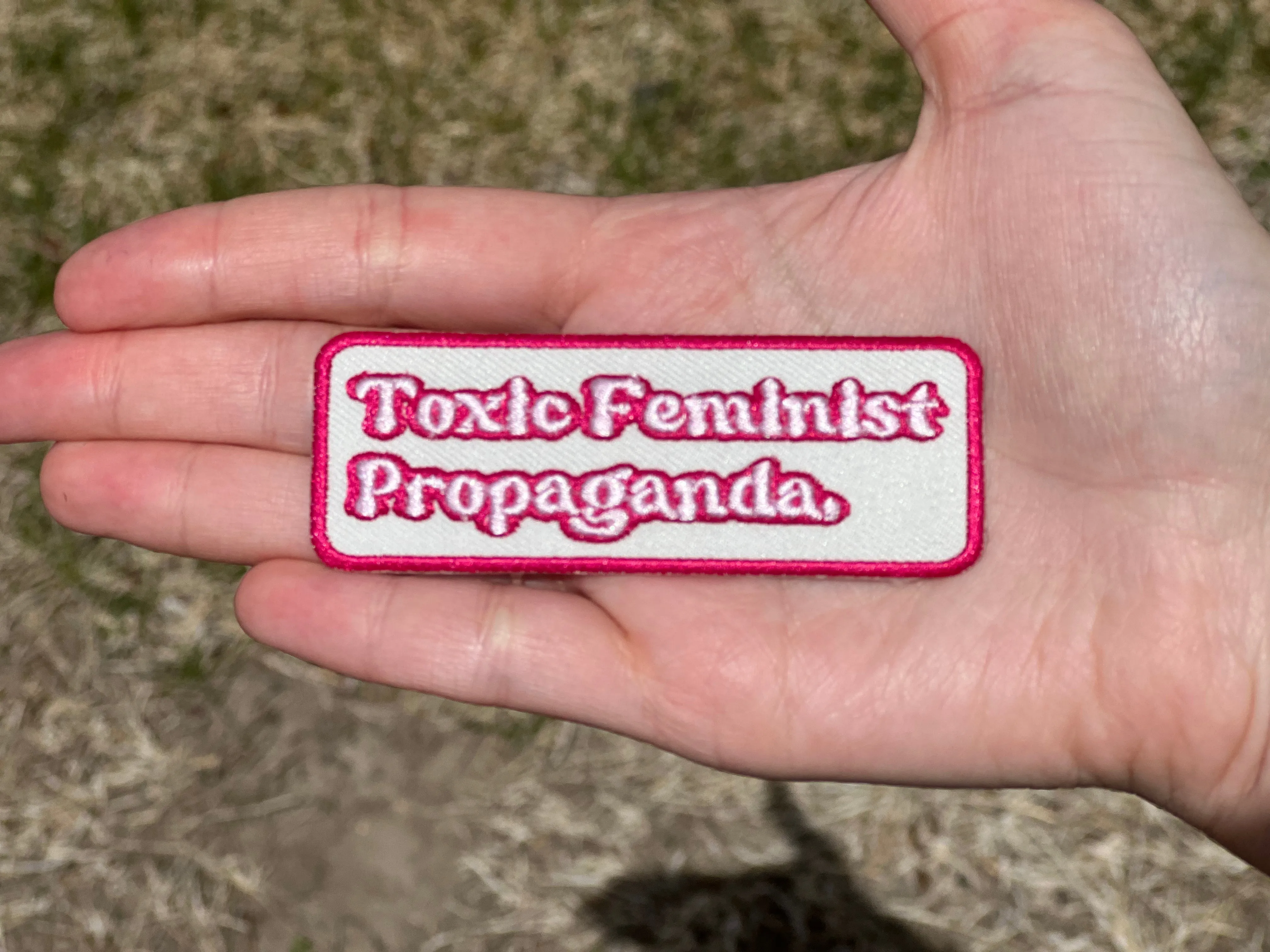 "Toxic Feminist Propaganda" Stick-On Patch