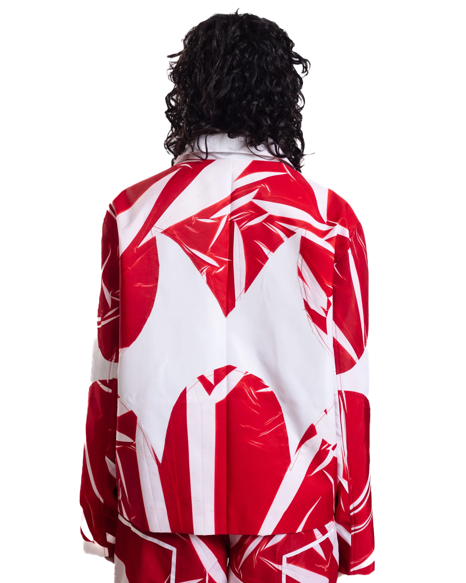 "Vortex Blaze" Abstract Printed Nylon Jacket