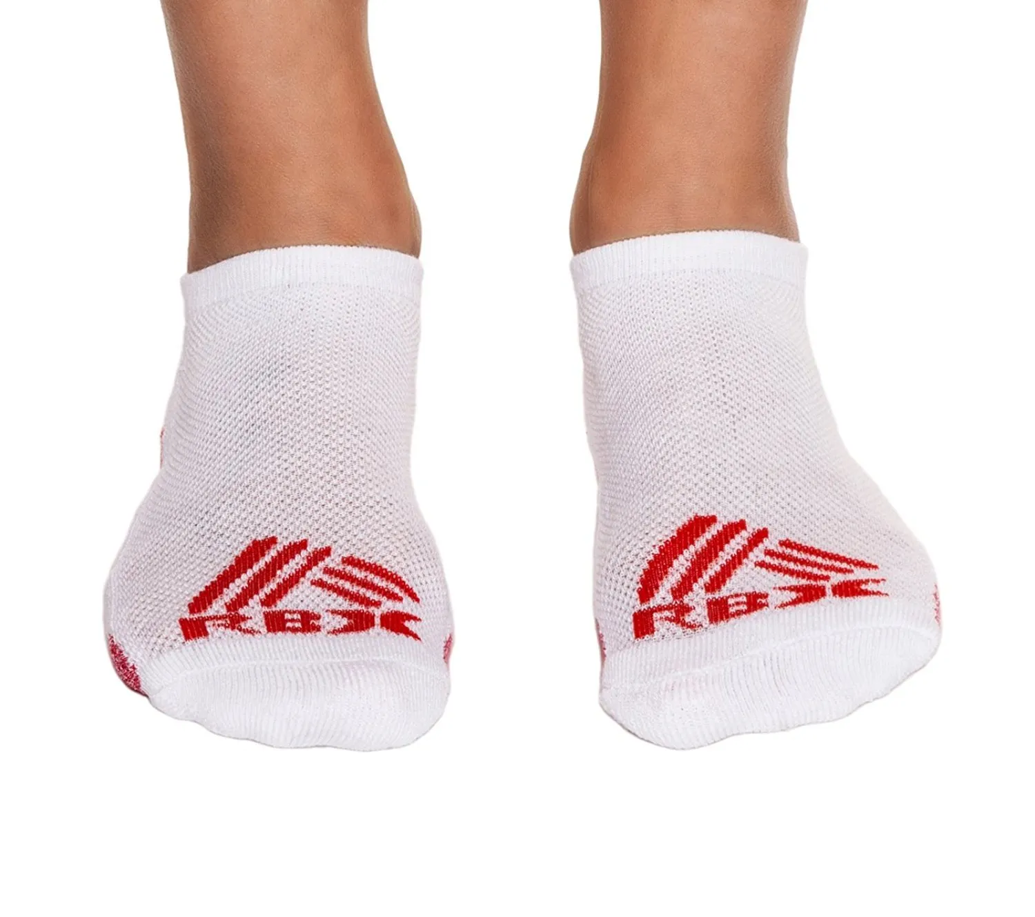 RBX Ladies Low Cut Womens Socks - X-Dry Technology - White/Pink - Shoe Size 4-10/Sock size 9-11