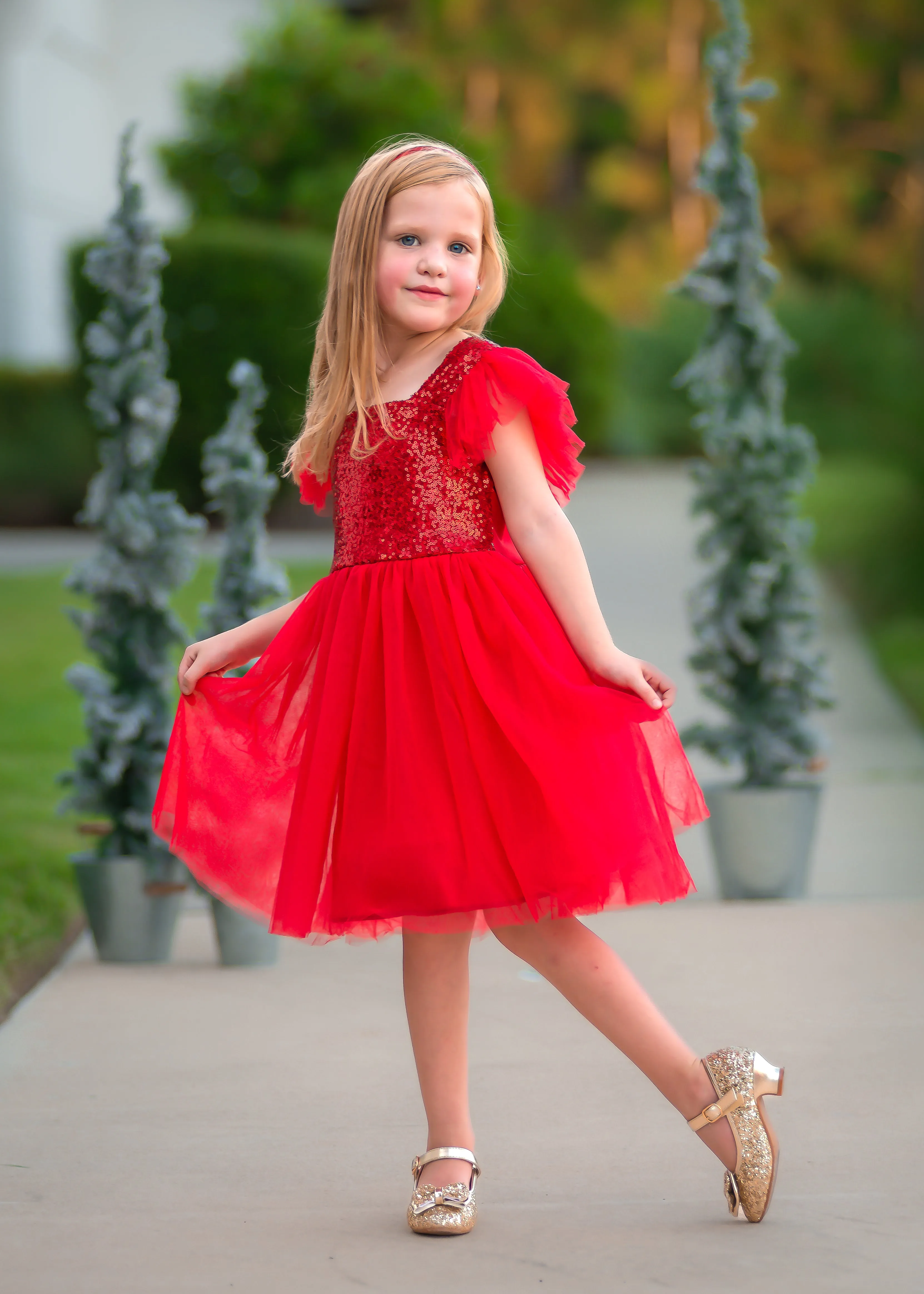 RED SPARKLE TUTU DRESS ! READY TO SHIP