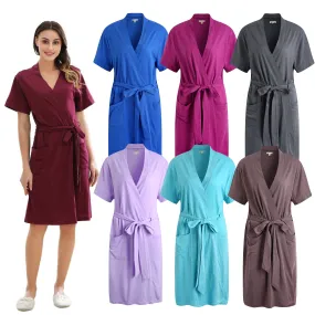 RH Robe Women's Short Sleeve Kimono Cotton Bathrobe Dressing Gown Sleep RHW2753