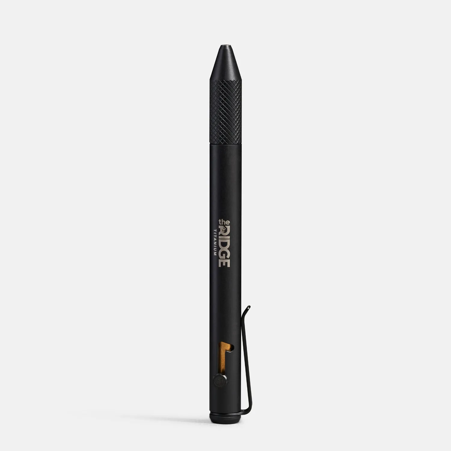 Ridge Bolt Action Pen - Matte Black Titanium