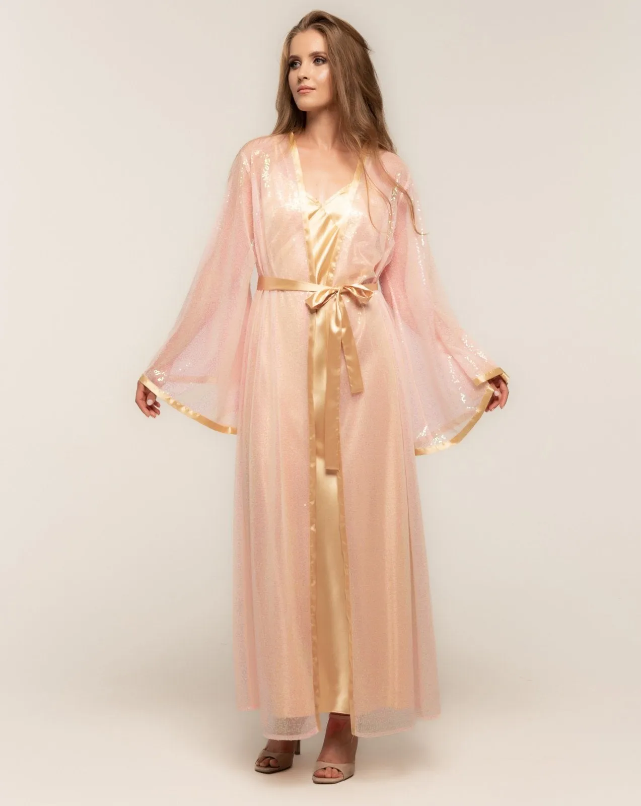 Riviera Sequin Robe and Nightgown Set