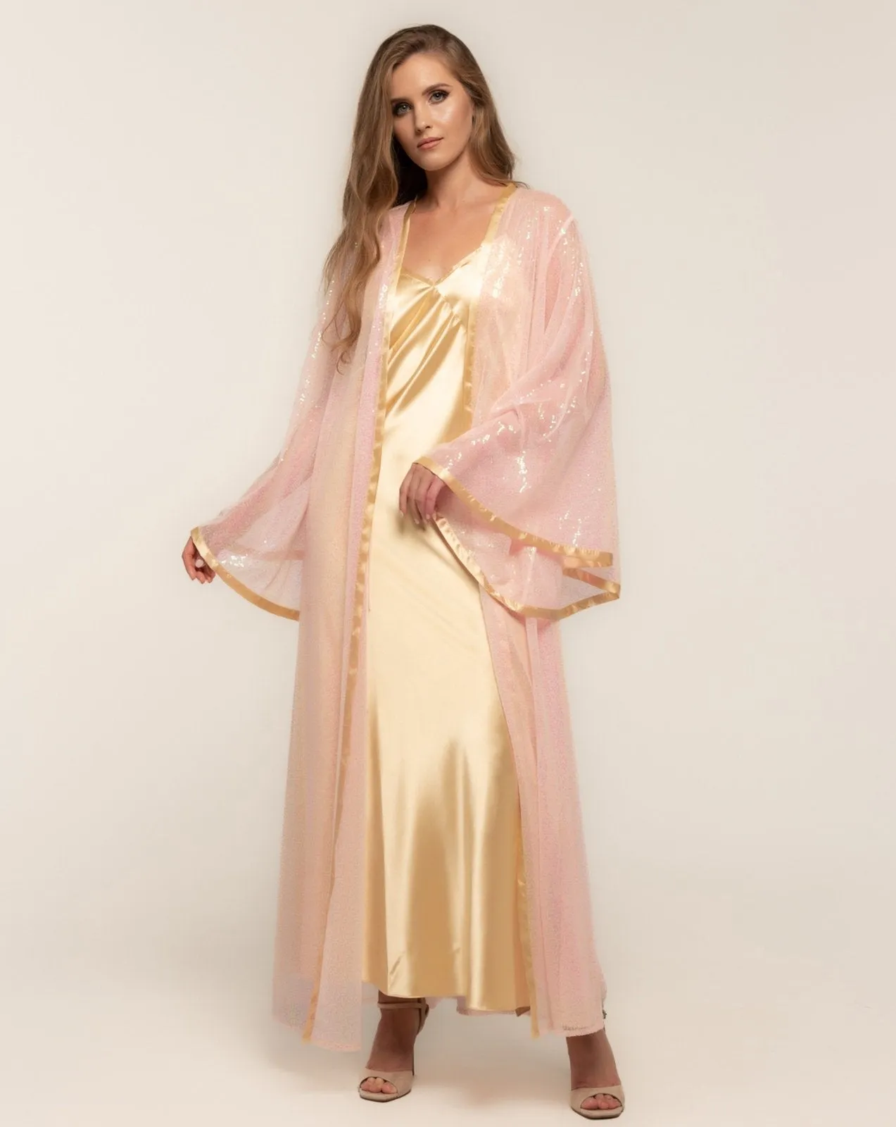 Riviera Sequin Robe and Nightgown Set